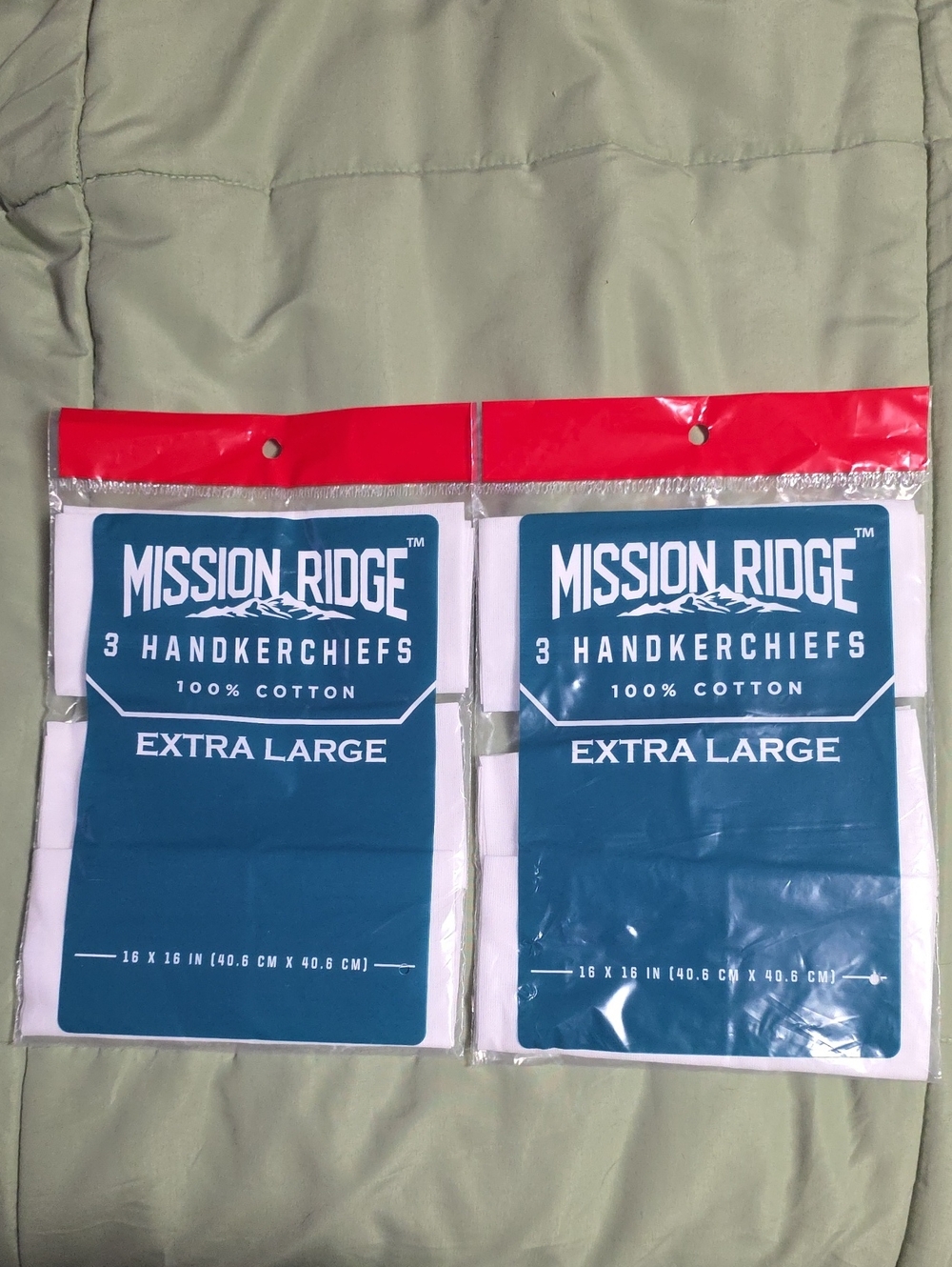 Mission Ridge Extra Large Handkerchiefs, 2pk
